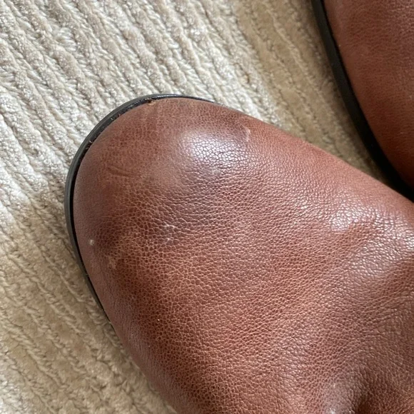 Cole Haan Cassidy Ankle Heeled Boots Leather Brown Buckle Size 11 - Picture 11 of 16